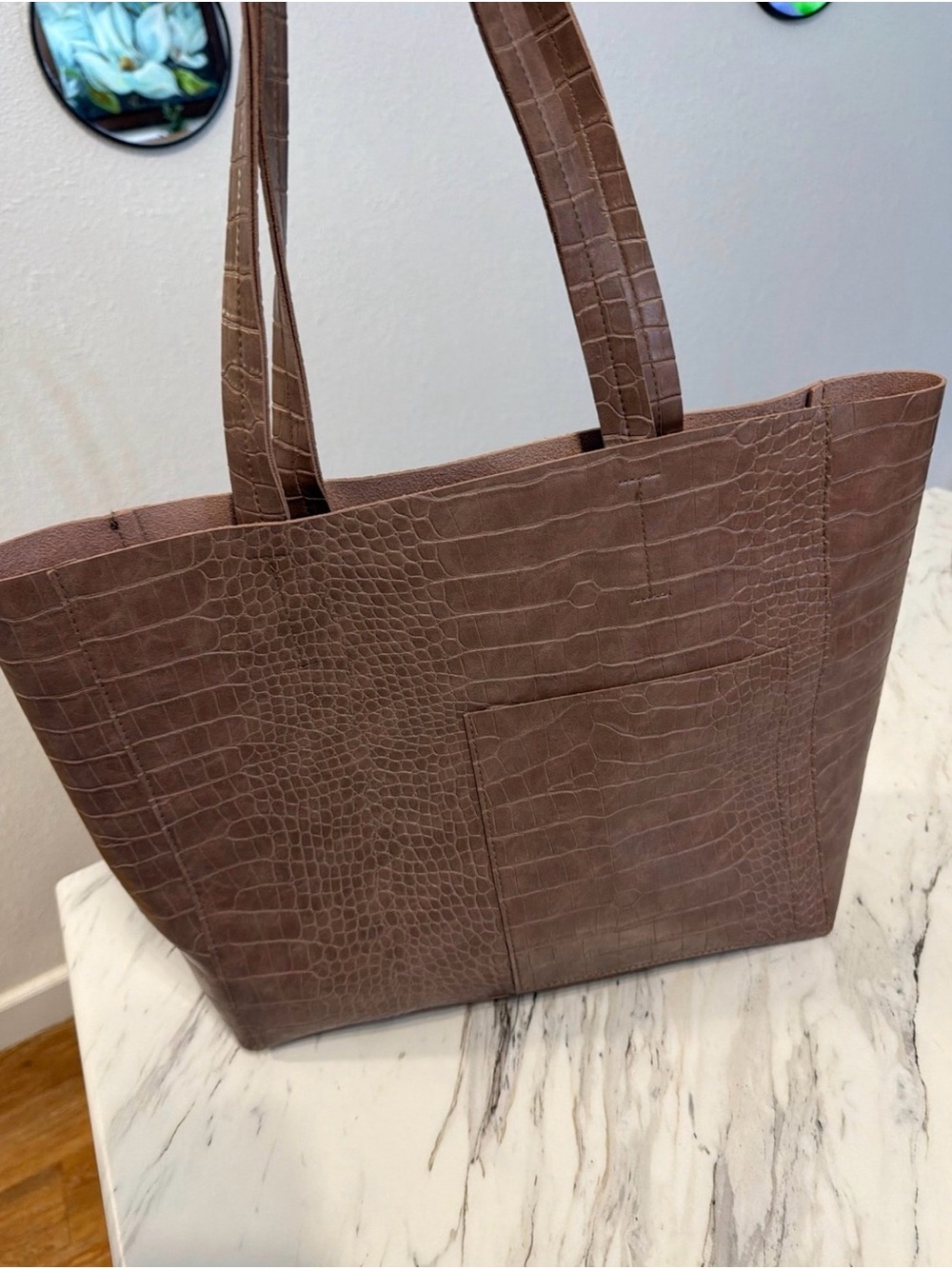 Bloomingdale's | Bags | Bloomingdales
Faux Leather Brown Crocodile